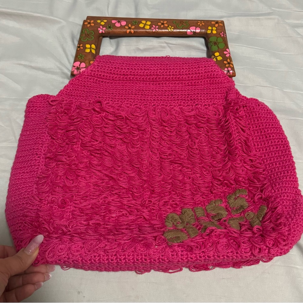 Authentic Vintage pink MISS SIXTY Y2k purse crotchet bag
